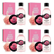 더바디샵 브리티쉬 로즈 바디케어 3종 선물 세트 + 쇼핑 백, 4세트