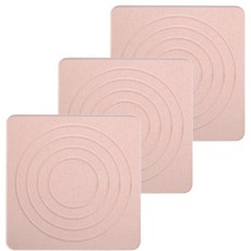 블럭마트 규조토 주방 컵받침 겸 비누받침 3p, 핑크