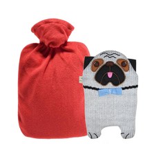 Hugo Prosh熱敷袋環保熱敷哈巴狗 白色 棕色 0.8L+標準型Poly 1.8L, 1套, 紅色的