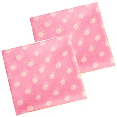 Donna&deco 粉紅圓點便當包巾, 2個
