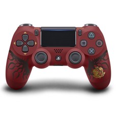 소니 PS4 듀얼 쇼크 4 무선 컨트롤러 몬스터 헌터 월드 리오레우스 에디션, CUH-ZCT2G, 1개