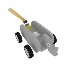 향앤미과학 STEAM 사이언스 자석으로 가는 코뿔소 LED형 만들기 키트, 1세트