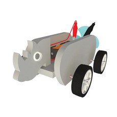 향앤미과학 STEAM 사이언스 스피드 풍력 코뿔소 자동차 만들기 키트, 1세트