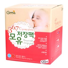지앤마 36.7 변온 모유 저장팩 200ml, 120개입, 1개