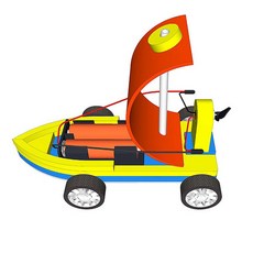 향앤미과학 STEAM 사이언스 4 in 1 수륙 양용 돛단배, 1개