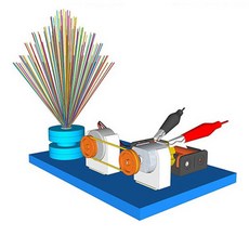 향앤미과학 STEAM 사이언스 LED 광섬유 모터 발전기 과학 교구, 1개