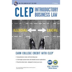 CLEP(R) Introductory Business Law Book + Online 2nd Ed. Paperback, Research & Education Association