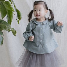 MOMSMADE 女童方領襯衫