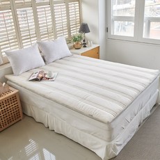 블레딕홈 극세사 CP 화이버 1단 메모리 폼 매트리스 멀티 싱글 겉 커버 포함, 아이보리, 7cm