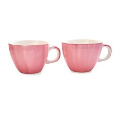 Eco Love Sahaenmi 卡布奇諾雙人馬克杯組, 粉紅色, 2個
