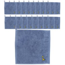 Songwol 松月 卡通刺繡掛式擦手巾, 灰色的, 20個