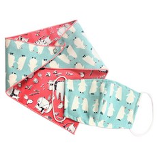 드레스하우스 유아동용 펭귄 입체 마스크 + 양면 스카프빕