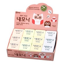 화랑고무 200 네모나 지우개, 혼합 색상, 36개입
