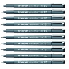 Staedtler 顏料襯裡 308 墨水筆 0.05mm, 黑色, 10