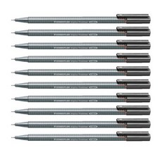 STAEDTLER 施德樓 Triplus 細字筆 334 水性筆 0.3mm, 8灰色, 10個