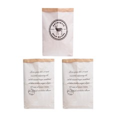 n plastic Lifist 復古北歐風紙袋 文字 2入+鹿, 混色, 1套