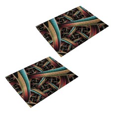 Owliving 賽博格圖案餐墊 2入, A, 42 x 32 cm, 2個