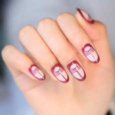 ECODY 造型美甲貼 盾牌款 24入, 混色, 1套