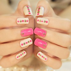 ECODY 大圓點美甲貼 24入, 混色, 1套