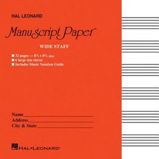 Wide Staff Manuscript Paper (Red Cover) Paperback, Hal Leonard Publishing Corporation