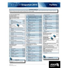 ICD-10-CM 2015 Snapshot Card - Psychiatry Hardcover, American Medical Association Press