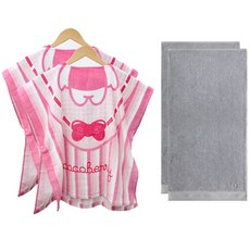 송월타월 코코베리 후드비치가운 2p + 호텔 컬렉션 클래식50 유아용 목욕타올 2p, 연회색, 1세트