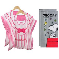 송월타월 코코베리 후드비치가운 2p + 스누피 하우스50 유아용 목욕타올 2p, 혼합 색상, 1세트