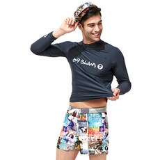 69SLAM 男士長袖防曬泳衣