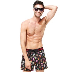 69 SLAM 木槿花骷髏經典海灘褲