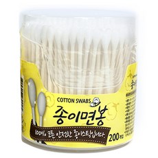 투고팩 제이씨코리아 종이 면봉 원터치 원형 케이스, 200개입, 3개