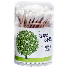 투고팩 제이씨코리아 행복한나무 통면봉 원통 케이스, 100개입, 20개