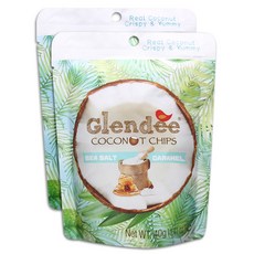 글렌디 코코넛칩 씨솔트 카라멜향, 40g, 2개