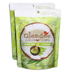 글렌디 코코넛칩 녹차향, 40g, 2개입