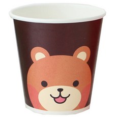 황씨네도시락 캐릭터 종이컵 곰, 140개입, 1개