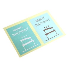 황씨네도시락 케이크생일 스티커, 민트, 108개입