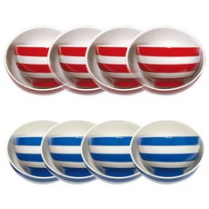 CORNISHWARE 米湯碗藍紅, 1組