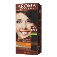enesti 香氛染髮劑 白髮適用, 4/0 Dark Brown, 1盒