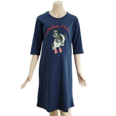 모띠마마 7부 퍼피 면 롱 원피스