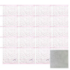 Songwol 松月 貓手巾35環巾粉色20p+絲帶手巾, 混色, 1套