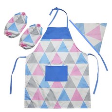 yeinmom 幼兒用防水北歐圍裙+頭巾+袖套