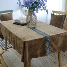 ECODY 素色造型桌巾 咖啡色, 混色, 90 x 90 厘米