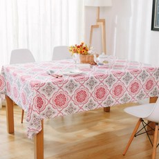 ECODY 印花造型桌巾 粉紅色, 混色, 140 x 160 厘米