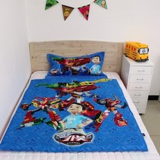 兒童棉質午睡被套組, 藍色