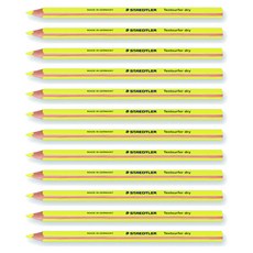 STAEDTLER 施德樓 Textsurfer Dry 128 64 螢光色鉛筆 黃色, 1色, 12個