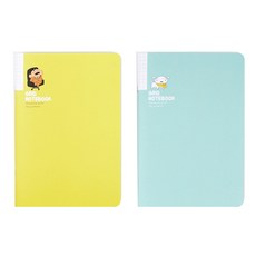 플라잉웨일즈 짱구는 못말려 그리드 중철노트 M 짱구사장님 + 흰둥이의외출, 혼합 색상, 1세트