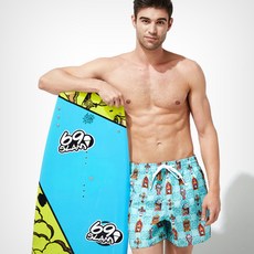 69슬램 남성용 오악사카 밴드 매쉬 보드숏