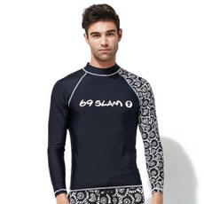 69 SLAM 男款花卉白色圖案防磨上衣