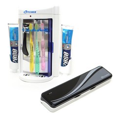 Dr.CLEANER 家用牙刷消毒器DR-70+便攜電池&USB組合牙刷消毒器BIO-301, DR-70（家用）、BIO-301（便攜）, 波黑