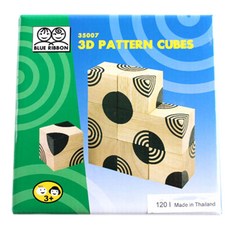 정토이즈 블루리본 3D 패턴 소마큐브, 혼합 색상, 1개