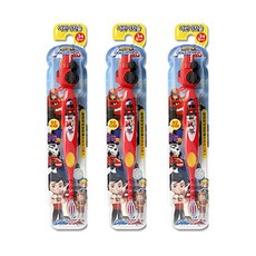 Dinocore 孩童牙刷, 1入, 3入, 紅色